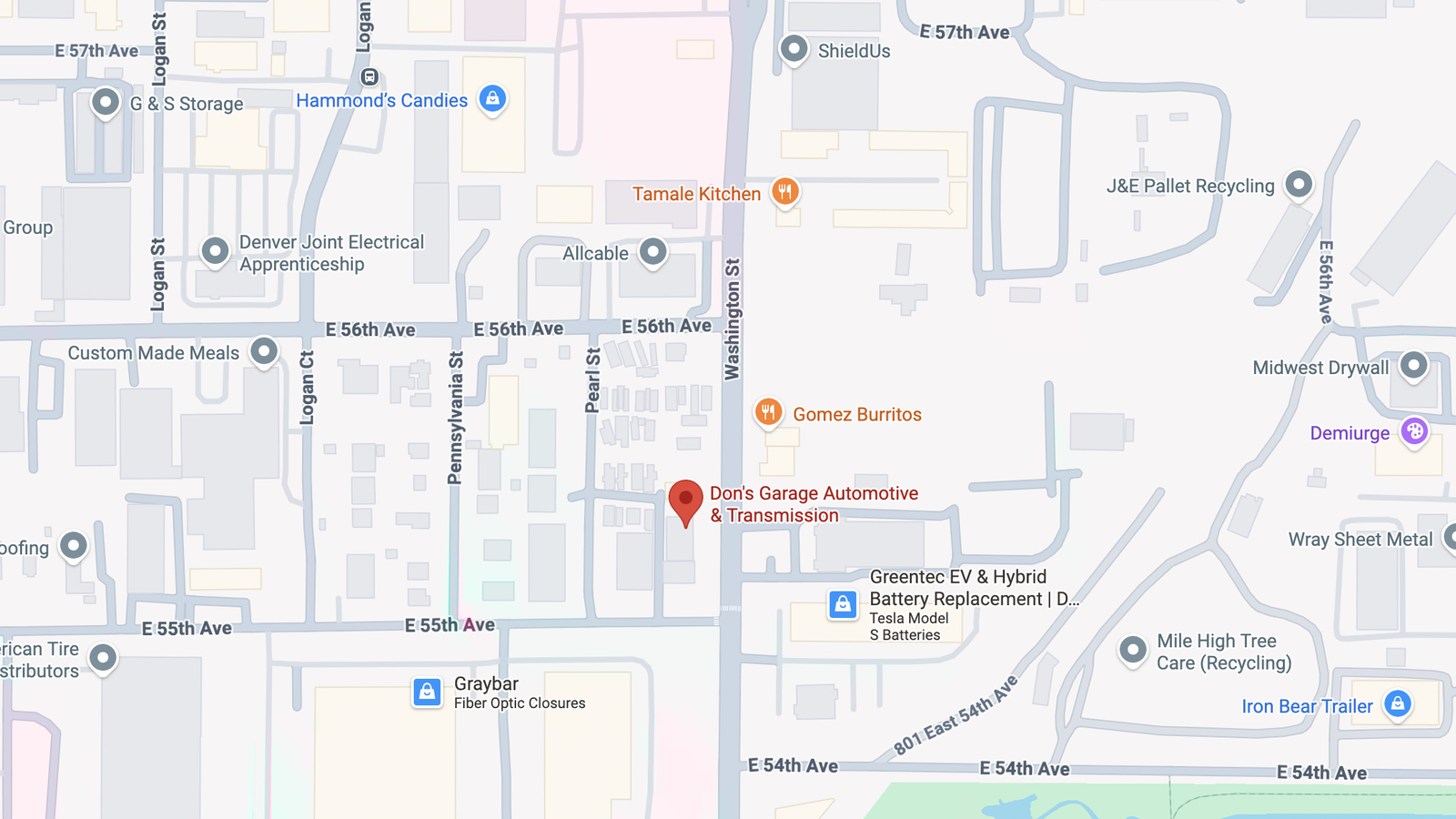 Don's Garage serves Denver from our Denver shop at 5515 Washington St &mdash; auto repair, transmission, fleet service